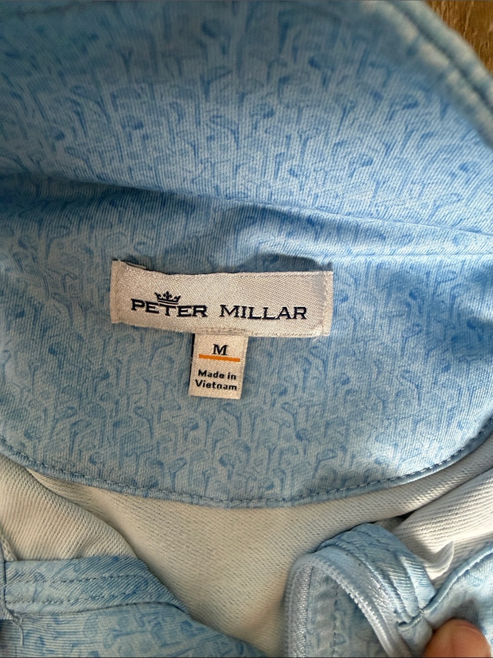 Peter Millar Light Blue Quarter-Zip Pullover - Picture 2 of 2